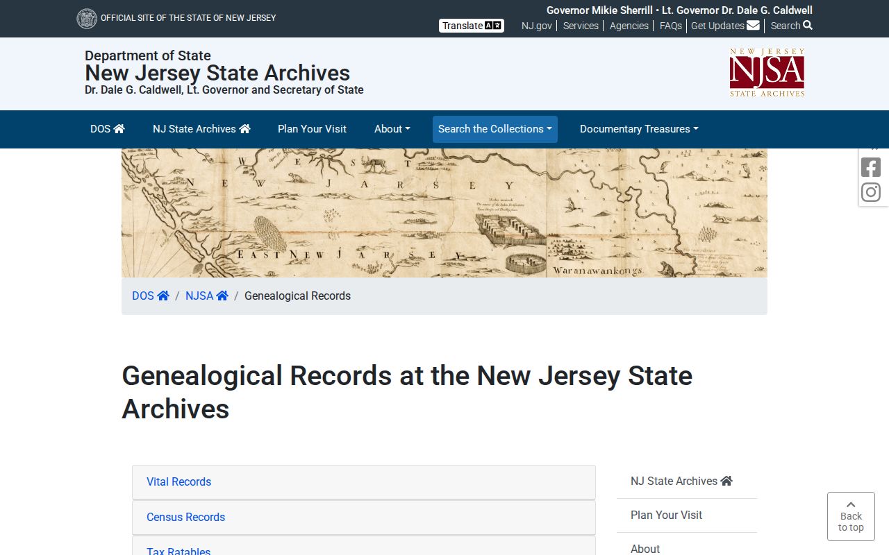 Ocean Township city directory research through New Jersey State Archives genealogy collections